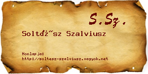 Soltész Szalviusz névjegykártya